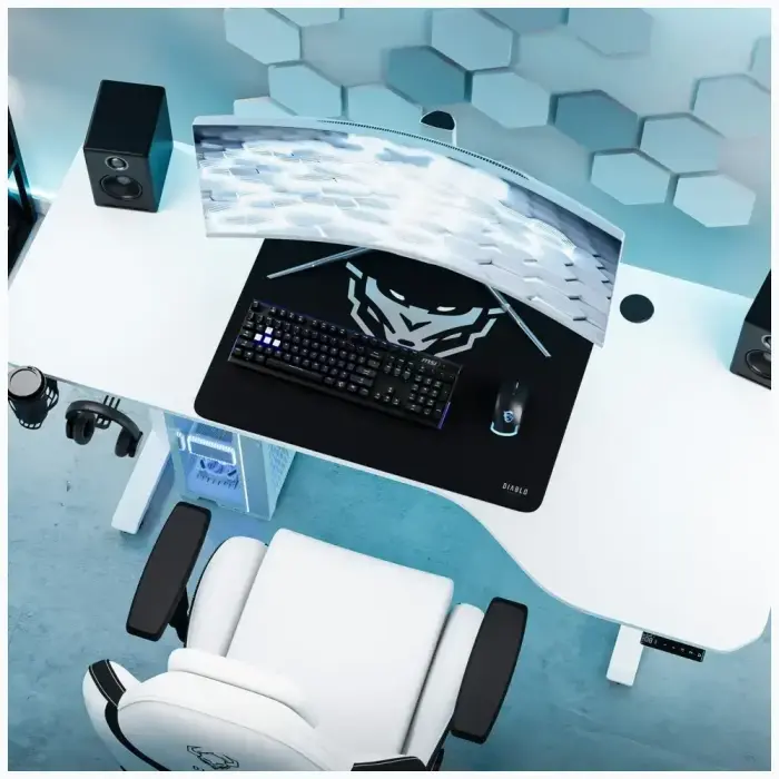 Desk with height adjustment Diablo Chairs X-TENSIO 1600 white Photo 9