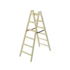 Double-sided ladder H40 StandardLine / wooden / 2x6 steps Photo 1