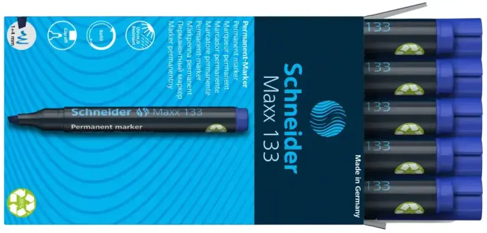 Noturīgais marķieris SCHNEIDER Maxx 133 slīps, 1-4 mm, zils Foto 9