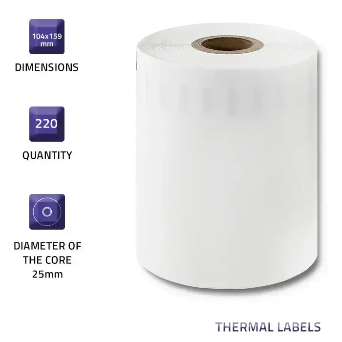 Qoltec Labels for DYMO 4XL | S0904980 | 104 x 159 mm | 220 pcs Photo 3