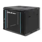 Qoltec RACK Cabinet 19" | 9U | 600 x 500 x 600 | Tempered doors | Hanging | Steel case | Lock | Black Photo 7