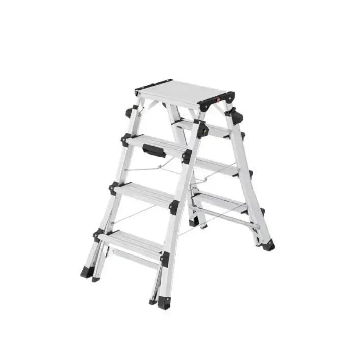 Telescopic ladder Master DTL100 / aluminum / 2x4 - 2x6 steps Photo 6