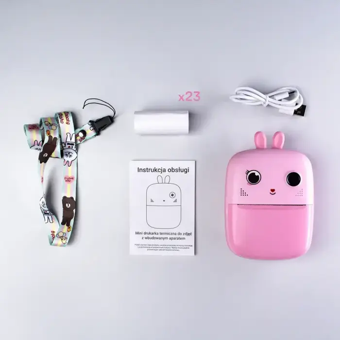 Mini Thermal Printer for Kids with Camera and Camcorder - Pink Фото 4
