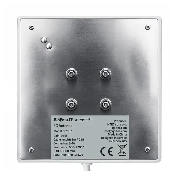 Qoltec 4G 5G LTE antenna | 9dBi | directional | external | SMA | waterproof | 3m Foto 12
