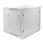 Qoltec RACK Cabinet 19" | 9U | 600 x 500 x 600 | Tempered doors | Hanging | Steel case | Lock | Grey Foto 4