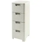 Комод с 4 ящиками Style 33x38x79cм кремовый Фото 1
