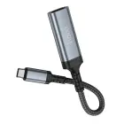 Cable USB C to HDTV conversion cable Hoco 4K 30Hz 0,2 m UA43A metal gray Фото 3