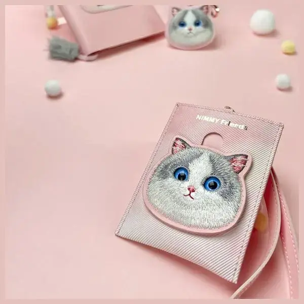 Nimmy portfel na karty różowy|pink Big    Eyed Pet 2.0 Cat Фото 4
