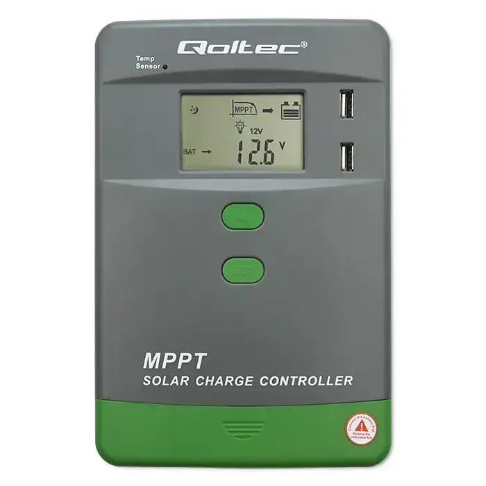 Qoltec Solar Charge Controller MPPT with Temperature Sensor 30A | 12V / 24V | LCD | 2 x USB | Bluetooth | APP | GEL | LiFePO4 Foto 10