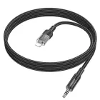 Cable AUX Jack 3,5 mm to Lightning Hoco 1,2 m UPA27 black Photo 2