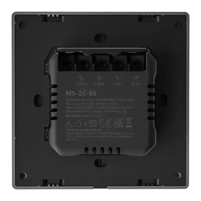 Smart Scene Wall Switch Sonoff M5 2C (2-channel) Foto 5