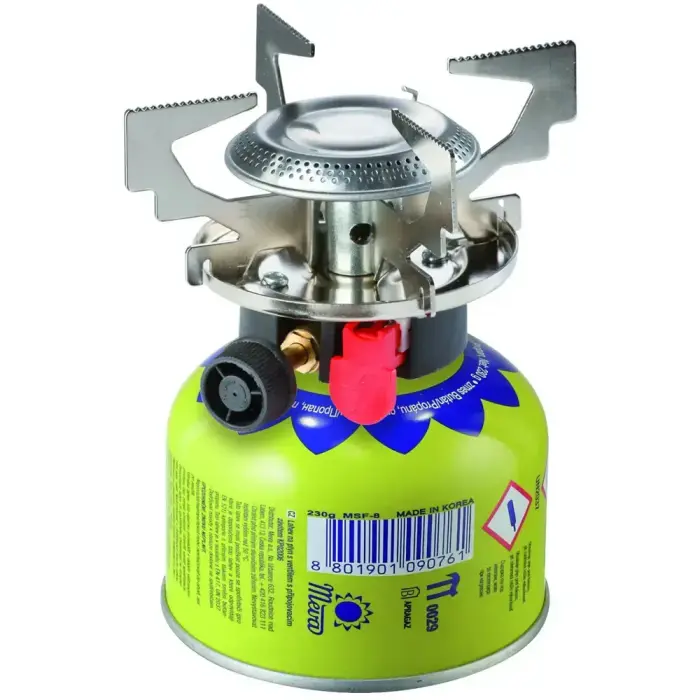 Gas camping stove with gas cartridges (thread or valve) ATOS piezo igniter 1.8kW Фото 4