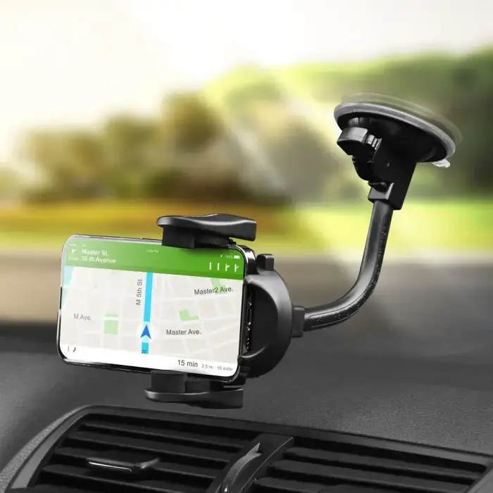 Car phone holder Forcell F-Grip Oval 17 cm windshield / dashboard / air vent black Photo 15