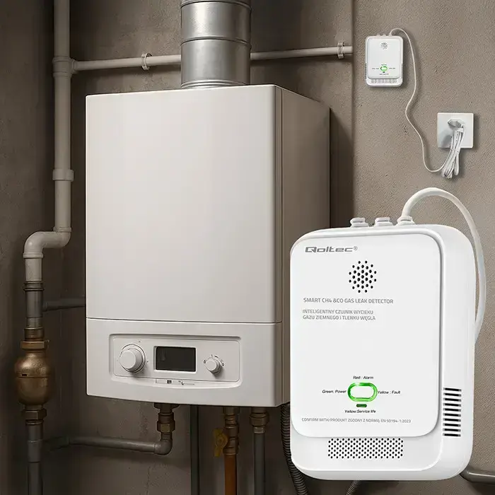 Qoltec Certified wireless Gas Leak (CH4) and Carbon monoxide (CO) detector | alarm 85dB | LED Фото 7