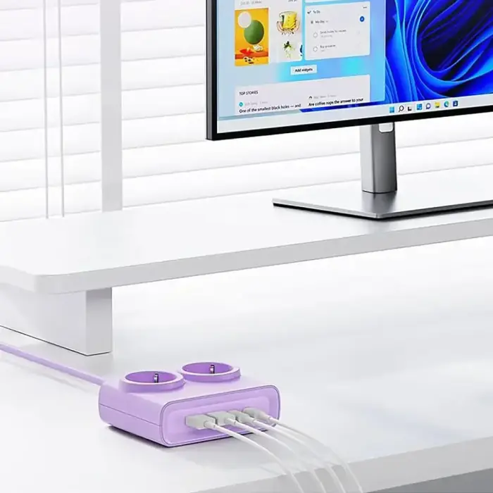 Orico PDC25 25W 6in1 Power Strip 2x AC + 2x USB-A + 2x USB-C - Purple Фото 2