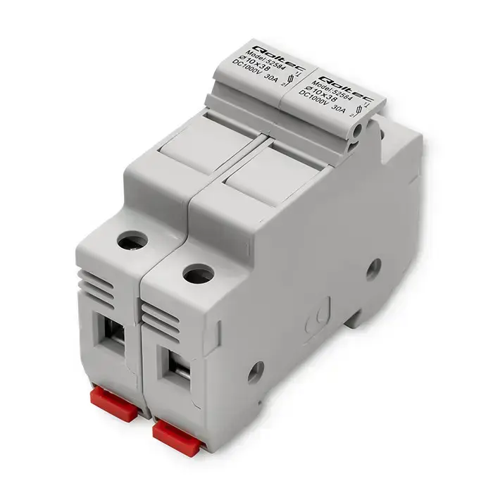 Qoltec Fuse base + DC fuse |2P |1000V |30A |10x38 |solar Foto 9