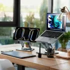 Wozinsky WRS-CPY84SS Aluminum Laptop and Tablet Stand + Free Smartphone Stand - Silver Photo 19