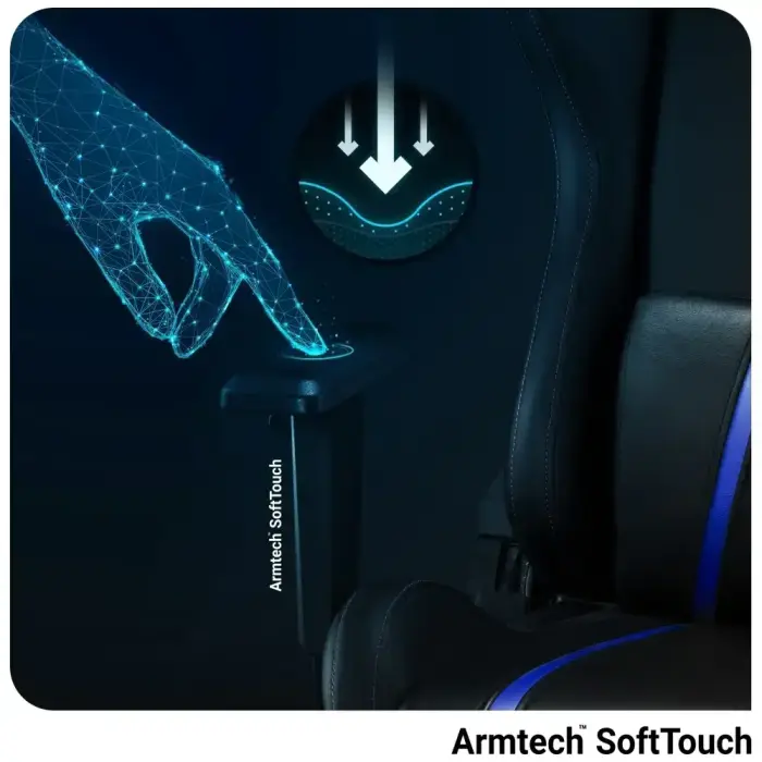 Gaming chair Diablo Chairs X-One 2.0 Normal Size black-blue Foto 15