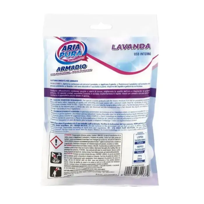 Moisture absorber for wardrobe crystal 210g lavender Photo 2