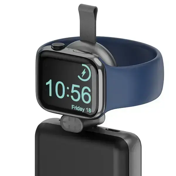 ENERGEA WatchPod 3 compact inductive charger for Apple Watch 5W USB-C Fast Charging gray/gunmetal Фото 6