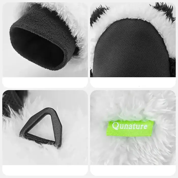 Qunature Panda Ski Gloves for Kids and Adults Size S - Black/White Фото 8
