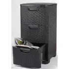 Kumode ar 3 atvilktnēm Style 33x38x60cm tumši brūna Foto 3