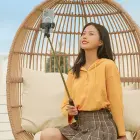 Selfie stick WHS1Y telescopic tripod 1m with phone holder - black Foto 8