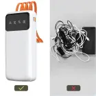 Dudao K6Pro Universal 10000mAh Power Bank with USB Cable, USB Type C, Lightning white (K6Pro-white) Foto 2