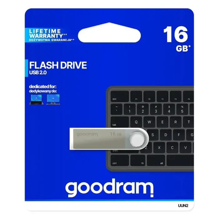 GOODRAM  UUN2 Pendrive - 16GB USB 2.0 SILVER Foto 6