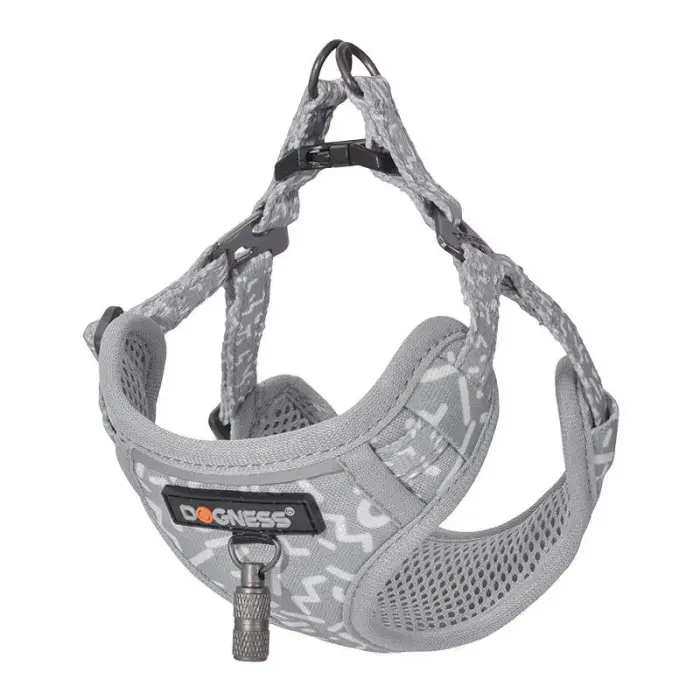 Dogness walking set leash+harness for dog (light gray) Photo 2