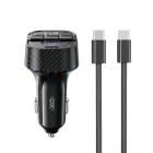 XO transmitter FM BCC17 Bluetooth MP3 car charger 30W black + cable USB-C - USB-C Foto 1