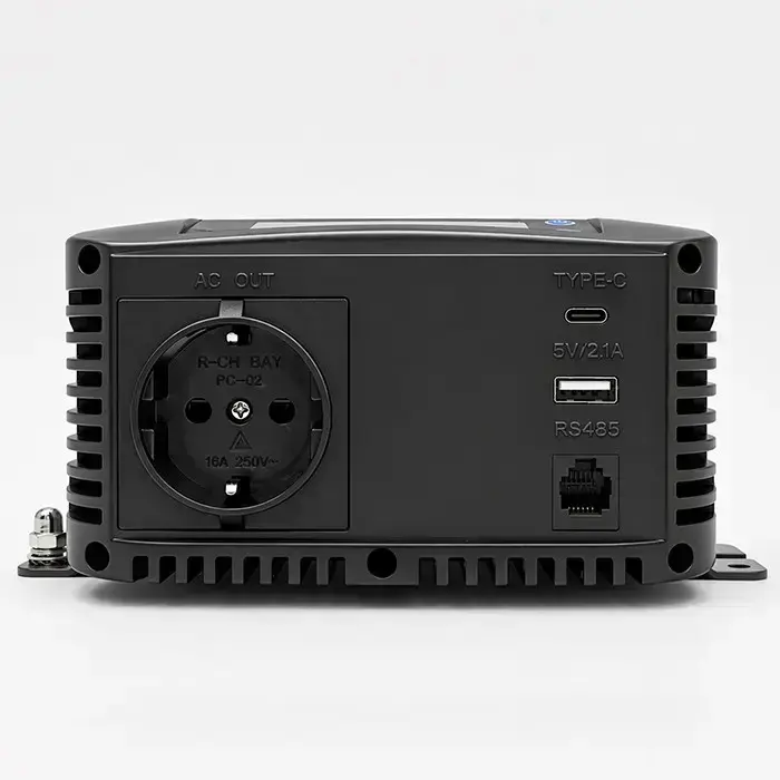 Qoltec Pure Sine Wave Inverter | 12V to 230V | 300/600W | LCD | USB | USC-C | Compatible with LiFePO4 GEL AGM  Foto 15