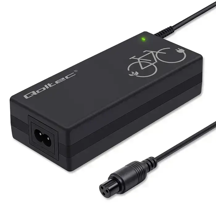 Qoltec Fast Charger for e-bike 36V | 42V | 2A | GX12-3Pin +power cable Фото 9