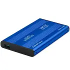 Qoltec Aluminium External Hard Drive Case HDD SSD 2.5'' SATA3 | USB 3.0 | Blue Foto 1