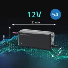 Qoltec Intelligent microprocessor charger 12V 5A | Rectifier for AGM GEL SLA battery | 6 - stage charging Фото 7