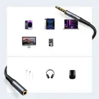 Joyroom stereo audio cable AUX 3.5 mm mini jack (male) - mini jack (female) 1.2 m black (SY-A09) Photo 12
