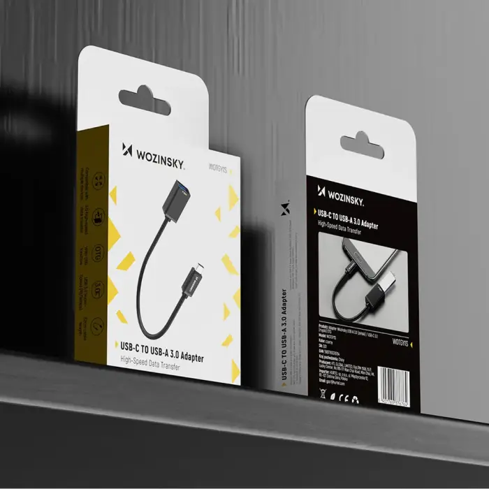 Wozinsky WOTGY1S USB-C 3.0 (male) - USB-A 3.0 (female) OTG Adapter - Black Фото 9