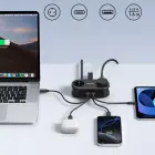 Orico AP3 20W GaN 5in1 Power Strip 2x AC + 2x USB-A + 1x USB-C - Black Фото 5