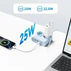Orico PDC25 25W 6in1 Power Strip 2x AC + 2x USB-A + 2x USB-C - Blue Photo 5