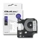Qoltec Tape for DYMO D1 45013 | 12mm x 7m | White / Black overprint Foto 1