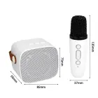 Blavec Portable Bluetooth Speaker WS-07 Karaoke Party - 5W with 2 microphones (WS07-2MW) white Photo 7