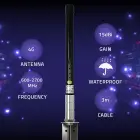 Qoltec 4G LTE antenna | 15dBi | omnidirectional | external | SMA | fibreglass  Foto 2