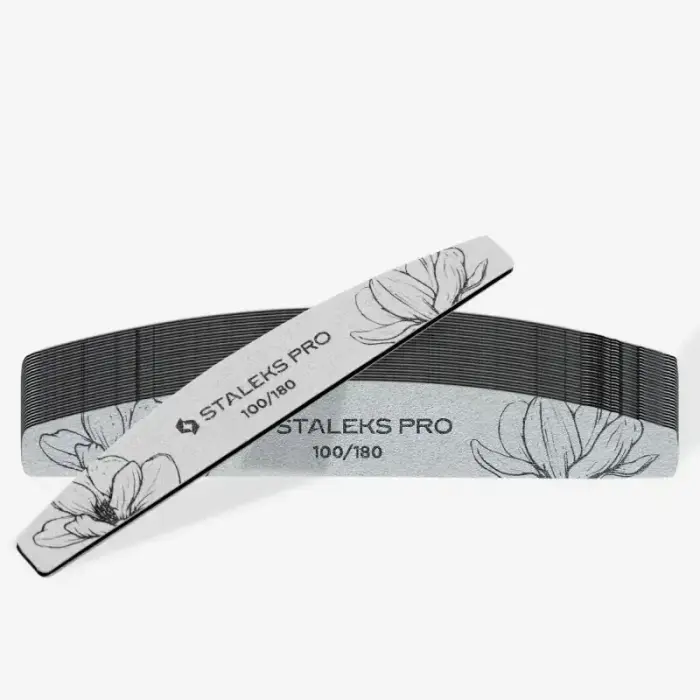 Staleks Expert 40 100/180 Half Moon Mineral Nail File - 25 Piece Mineral Nail File Foto 1