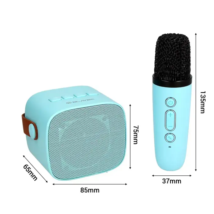 Blavec Portable Bluetooth Speaker WS-07 Karaoke Party - 5W with 2 microphones (WS07-2MBL) blue Foto 7