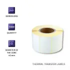 Qoltec Thermal transfer labels 50 x 30 | 1000 labels Photo 4