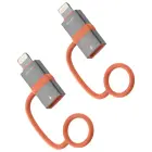 Adapter 4smarts USB-C to Lightning PD 27W gray 2pcs Foto 1