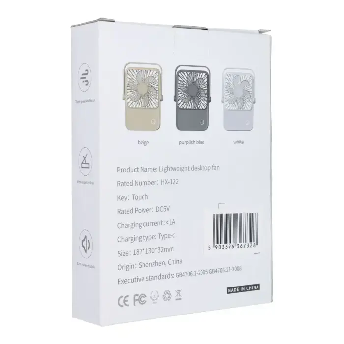 Desk fan with adjustable stand HX-122 white Фото 5