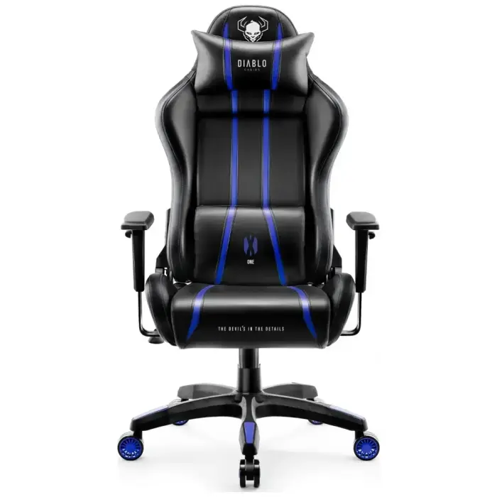 Gaming chair Diablo Chairs X-One 2.0 Normal Size black-blue Foto 2