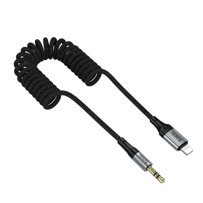 Cable AUX Jack 3,5 mm to Lightning Hoco 1,5 m UPA33A black Photo 6