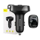 Baseus FM Transmitter T typed Bluetooth 2xUSB microSD (Black) Фото 1